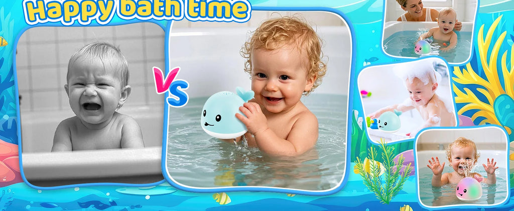 Light-Up Baby Whale Bath Toy – Sprinkler Fountain for Toddlers