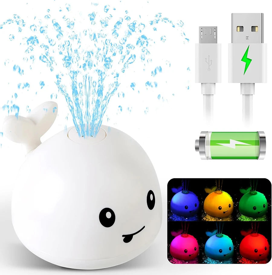 Light-Up Baby Whale Bath Toy – Sprinkler Fountain for Toddlers