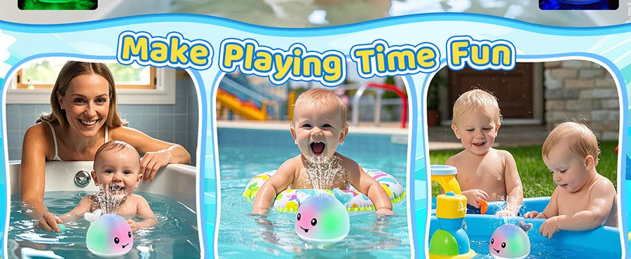 Light-Up Baby Whale Bath Toy – Sprinkler Fountain for Toddlers