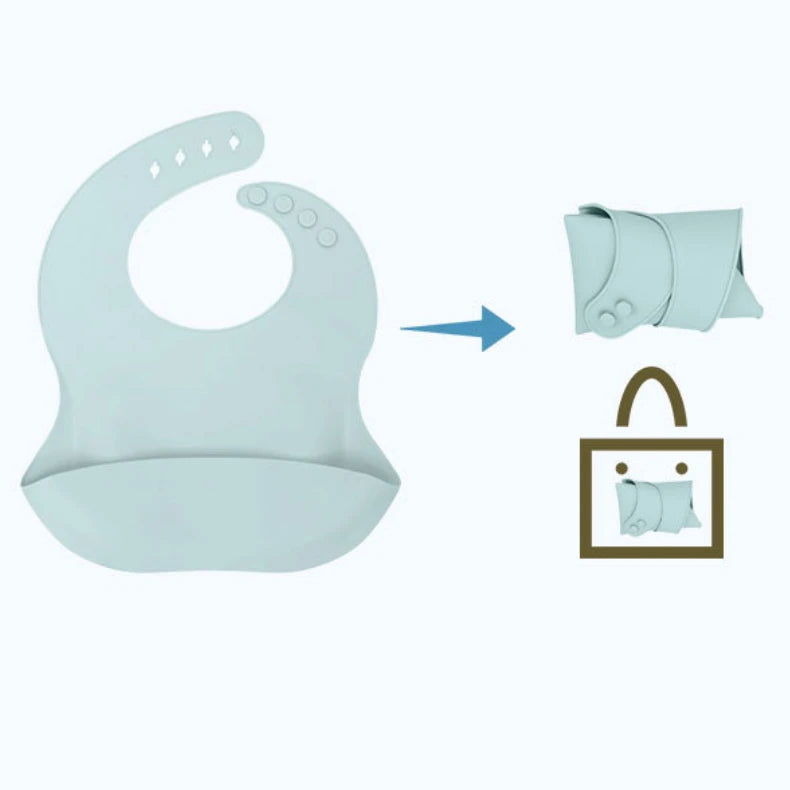 Waterproof Silicone Baby Bib – BPA Free, Soft & Adjustable
