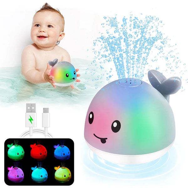 Light-Up Baby Whale Bath Toy – Sprinkler Fountain for Toddlers