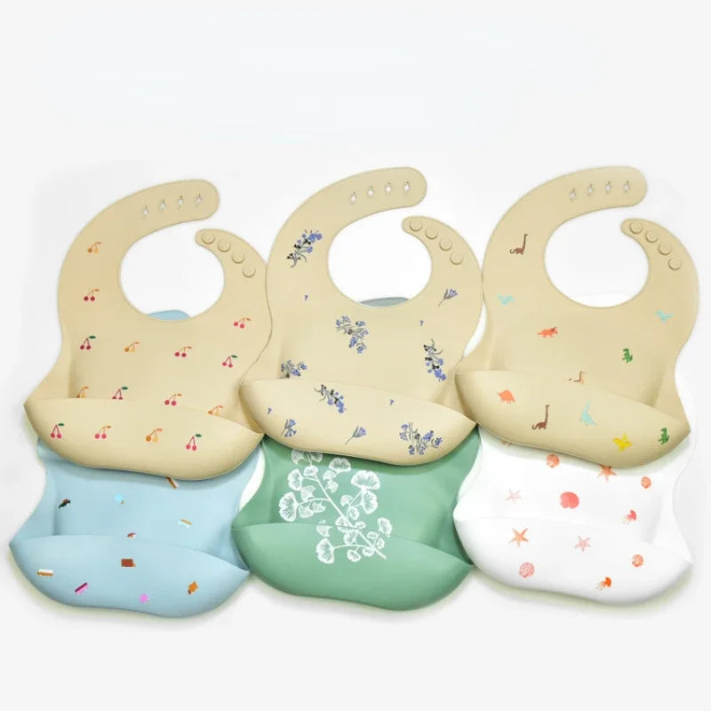 Waterproof Silicone Baby Bib – BPA Free, Soft & Adjustable
