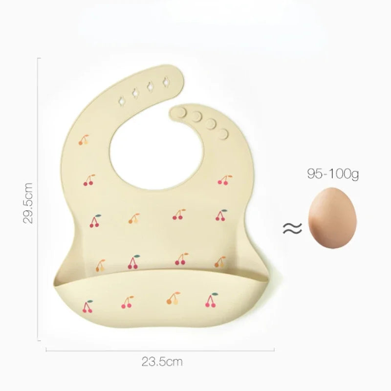 Waterproof Silicone Baby Bib – BPA Free, Soft & Adjustable