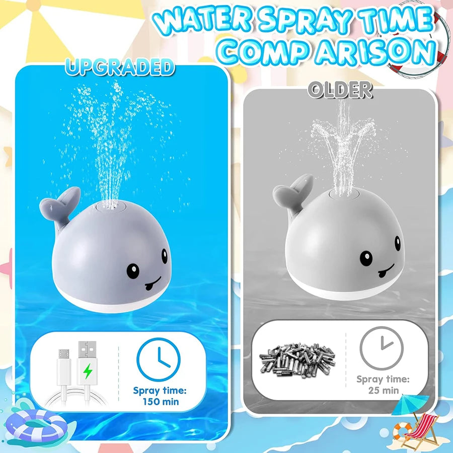 Light-Up Baby Whale Bath Toy – Sprinkler Fountain for Toddlers